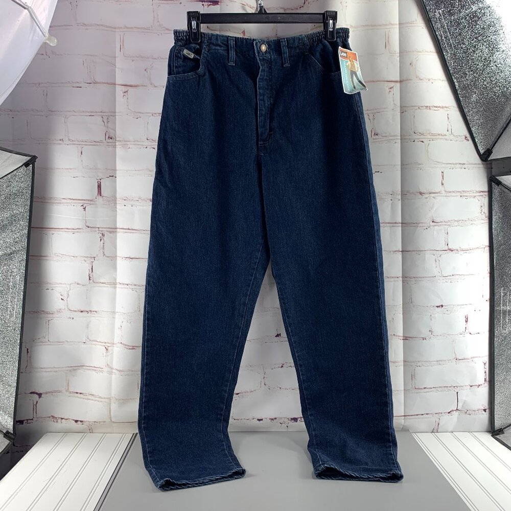 Lee Womens Relaxed-fit Side Elastic Tapered-leg Jeans 16 Long NWT